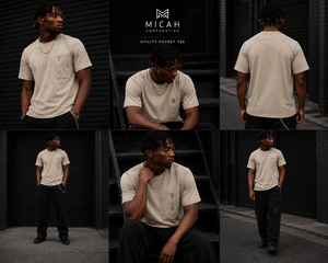 Nueva Camiseta de Hombre de la Marca Micah Corporation 2026, Color Beige Texturizado, con Bolsillo con Cierre, Manga Corta, 100% Algodón Jersey, Secado Rápido - Product Image 2