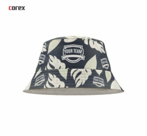 Chapeau Bob Respirant Personnalisé à Motif Feuille, Impression par Sublimation par Transfert Thermique, Unisexe, pour Extérieur, Plage, Décontracté, Printemps-Été, Adulte - Product Image 1