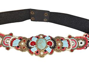 Ceinture de taille pour femme brodée de style mode, colorée et durable, personnalisable pour sari, kurti et tenues de fête, avec broderie artisanale - Product Image 5