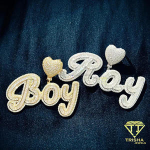 Custom Name Heart Pendant Necklace Iced Out Moissanite Diamond Hip Hop Gold Chain Luxury Jewelry Gift - Product Image 5