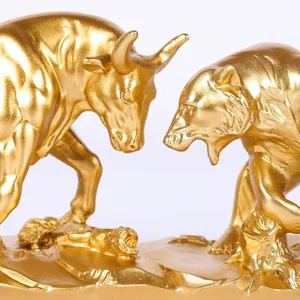 Premium Abstract Iron Sculpture Gravure Printing <b>Gold</b>-Plated Polished Animal Fountain Art Modern Luxury Interior Decor - Product Image 4