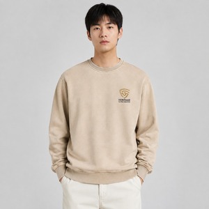 Sudaderas de Cuello Redondo de Manga Larga para Hombre al por Mayor, con Bordado Personalizado, Logotipo Personalizado, Sudaderas de Algodón para Hombre - Product Image 1