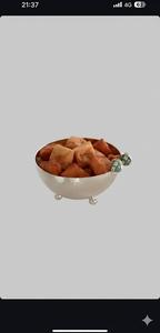 Bol à fruits en résine époxy blanche, fait main, écologique, durable, pour service, cadeaux de mariage - Product Image 5