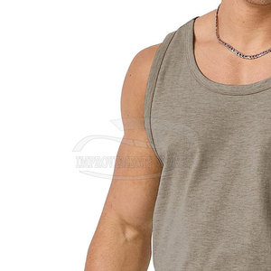 Camiseta sin mangas atlética personalizada para hombre, camiseta informal para entrenamiento en gimnasio, transpirable, lavado en caliente, Material de poliéster, tejido de Color - Product Image 6