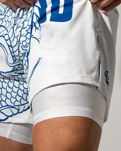 Pantalones Cortos Híbridos de Doble Capa Blaze Boxing Wear con Logotipos Personalizados, para MMA, BJJ, Grappling, Transpirables, Ligeros, 100% Poliéster - Product Image 5