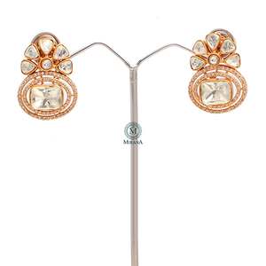 Tia Moissanite Designer Fashion Stud Earrings - Product Image 4