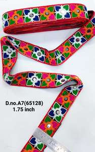 La dentelle Gamthi de qualité export garantit une couleur durable et des fils à broder résistants. - Product Image 2