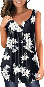 เสื้อกล้ามผ้าบาติกลำลองสำหรับผู้หญิงเสื้อกล้ามถักพิมพ์ลายแขนกุดฤดูร้อน - Product Image 5