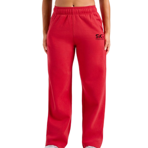 Pantalones deportivos cómodos para mujer, pantalones deportivos de algodón suave, pantalones deportivos con cordón de cintura alta, pantalones deportivos informales de corte holgado - Product Image 1