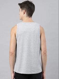 Débardeur sans manches gris pour homme avec imprimé de dessin animé Chul Bul Panda, col rond, style décontracté, 100% coton, tissu tricoté respirant - Product Image 5