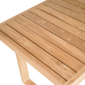 Meubles d'extérieur design minimaliste, table rectangulaire en teck massif pour la maison et le jardin - Product Image 5