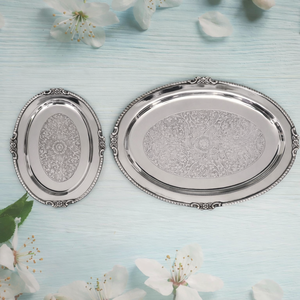 Assiettes de présentation à motif royal, Assiettes de présentation pour mariages en gros, Assiettes décoratives en gros, Accessoires de table pour la restauration fine - Product Image 3