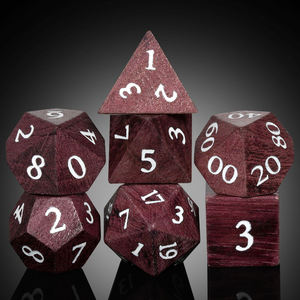 Natural Wooden Polyhedral <b>Dice</b> 7-Piece Eco-Friendly Durable <b>Set</b> for Board Games RPG Collectors Tradebyd - Product Image 1