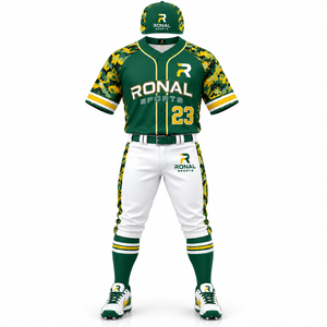 Maillot de baseball personnalisé avec short, prix direct usine du premier fabricant, vêtements de sport, services OEM, uniforme de baseball - Product Image 1