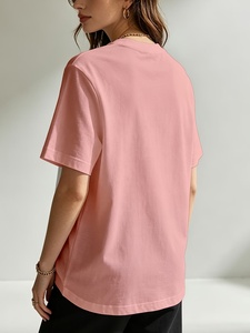Camiseta Unisex de Algodón, Cuello Redondo, Manga Corta, Estilo Casual, Color Sólido, Diseño Anime, Tela Jersey, para Primavera/Verano - Product Image 2
