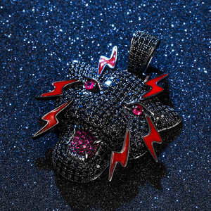 Colgante de Moissanita de Plata 925 de Alta Calidad Personalizado, Joyería Hip Hop, Colgante con Rostro de Dibujos Animados y Diamantes de Moissanita - Product Image 2