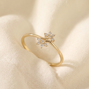 Nuevo Anillo de Oro Sólido de 9k Hecho a Mano con Diamante Cultivado en Laboratorio, Corte Brillante Redondo, Joyería para Mujer para Bodas y Fiestas - Product Image 5
