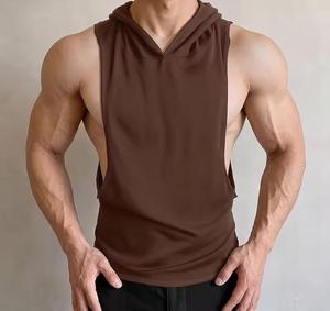 Débardeur sans manches pour homme, couleur unie, polyester tricoté, respirant, décontracté, col rond, style sportif - Product Image 1