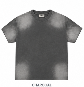 TURAB Men's <b>Charcoal</b> Short Sleeve Oversized Fit O-Neck Casual <b>T</b>-<b>Shirt</b> 100% Cotton Jersey Knitted Blank Design Front Vintage - Product Image 1