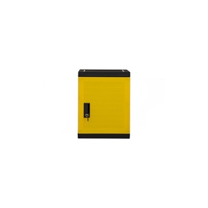 Meuble de rangement cubique moderne en PVC jaune et noir avec serrure pour bureau à domicile - Product Image 4