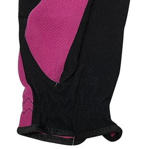 Guantes de equitación de gamuza rosa y negro de dedo completo, marca privada, guantes de equitación de alto rendimiento con agarre suave para mujer - Product Image 5