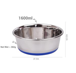 Bols pour animaux de compagnie modernes avec base antidérapante, couleur or et argent, 345 ml, métal durable pour chiens et chats, nourriture/eau - Product Image 5