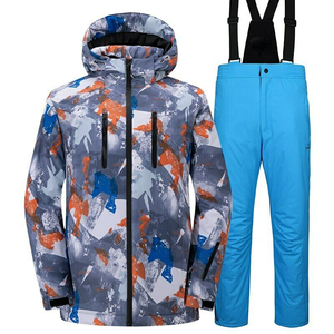 เสื้อแจ็กเก็ตสกีสำหรับผู้ชาย, ชุดจั๊มสูทกีฬากลางแจ้งกันน้ำฤดูหนาวพร้อมฮู้ดชุดสโนว์บอร์ดสโนว์สูทให้ความอบอุ่นพร้อมหิมะ - Product Image 2