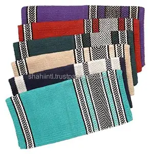 Almofadas para selim, cobertor ocidental com bainha de lã forro de couro genuíno disponível para personalizar tamanhos e design