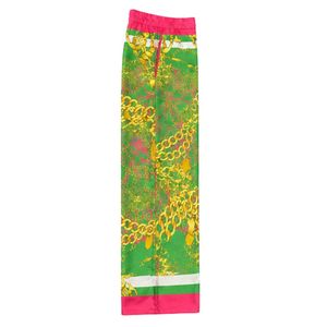 Pantalones de Satén Verde Rosa para Mujer, Pantalones Anchos Estampados, Pantalones Casuales de Moda, Pantalones Holgados Elegantes para Fiesta, Ropa de Mujer - Product Image 2