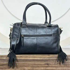 OEM ODM Premium Quality Tooled Leather Speedy Crossbody Shoulder <b>Bag</b> Vintage Cowhide Leather Fringe Duffel Travel <b>Bags</b> for Women - Product Image 5