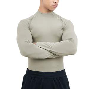 Camiseta Deportiva de Compresión para Hombre, Personalizada, al por Mayor, de Manga Larga, Transpirable, de Secado Rápido, para Gimnasio, Fitness y Entrenamiento - Product Image 1