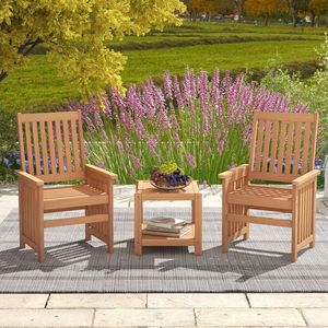 Set di 3 Pezzi di Mobili da Giardino con Foro per Ombrellone da 1,5 Pollici - Product Image 2