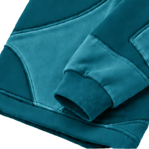 Ensemble survêtement unisexe décontracté bleu sarcelle avec sweat à capuche oversize et pantalon de jogging, coupe décontractée, tenue d'hiver - Product Image 6