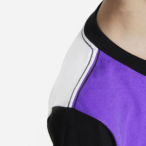 เสื้อยืดเด็กผู้ชายแขนสั้นทรงหลวม ผ้าฝ้ายทอ 100% สไตล์เกาหลี ลายบล็อกสี แฟชั่นฤดูร้อน - Product Image 3