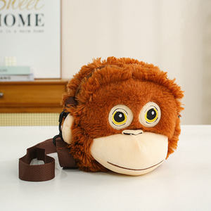 New Arrival Plush Chimpanzees <b>Backpack</b> Stuffed Animal <b>Children</b> Birthday Gift Soft Brown Chimpanzees Shoulder Bag Toy - Product Image 2