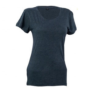 Camiseta lisa ajustada de manga larga con cuello de pico para mujer, Top liso a la moda - Product Image 3