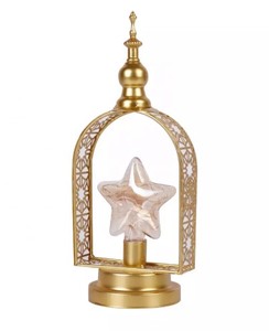 Ramadan Kareem Decor Eid Mubarak Decoration Golden <b>Lantern</b> Candle Holder Decorative <b>Lantern</b> Tabletop <b>Lantern</b> Metal <b>Lantern</b> - Product Image 2
