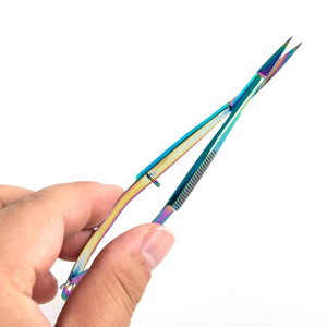 Tijeras Micro Profesionales de 4.5 Pulgadas para Bordado de Cejas, Corte Recto con Punta Extra Afilada - Product Image 1