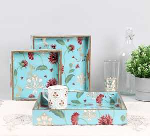 Premium Modern MDF Multifunction Serving <b>Tray</b> Handmade Decorative Lacquered Printed Design Home Kitchen Restaurant Hotel <b>Table</b> - Product Image 2
