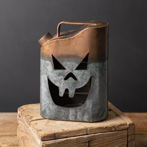 Vintage Gas Can Halloween Luminary exceptional piece masterfully blends industrial utility Designed to mimic a classic antique - Product Image 1