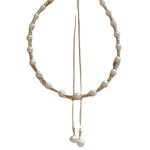 Collier rétro en perles recommandé par Xiaohongshu avec pendentif en turquoise naturelle en forme de cœur, chaîne simple superposée à la clavicule - Product Image 5