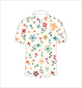 Polo à imprimé floral crème pour hommes, décontracté, à manches courtes, mode été, chemise de golf - Product Image 4