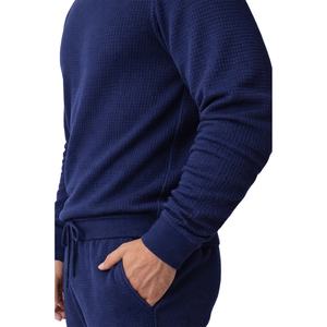Ensemble 2 pièces Samavia personnalisé pour homme : vêtements d'extérieur décontractés et chauds pour l'hiver, respirant, tricoté, comprenant un pull et un pantalon, couleur unie - Product Image 3