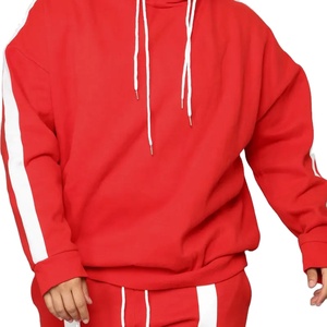 Moda al por mayor Diseña tu propio chándal ropa personalizada conjuntos de dos piezas con capucha ajustados ropa de calle roja chándal personalizado - Product Image 5