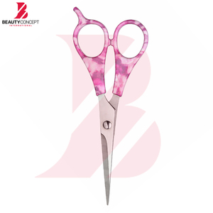 Ciseaux de barbier roses de qualité supérieure avec poignée en plastique antidérapante, ciseaux professionnels pour une coupe et un coiffage précis - Product Image 2