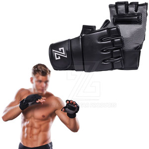 Premium Quality Leather Waterproof MMA <b>Gloves</b> Half Finger Adult Use Customizable - Product Image 4