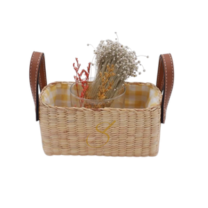 Woven Water Hyacinth Storage <b>Basket</b>: <b>Small</b> Boho Storage Tray - Product Image 2