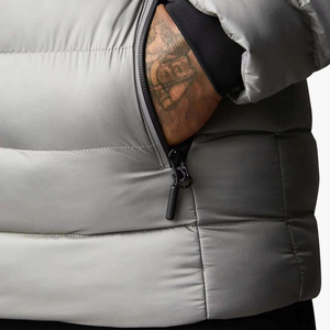 Customized Men's Plaid Casual Windproof Breathable Plus Size Zipper <b>Puffer</b> <b>Jacket</b> with High Quality - Product Image 4