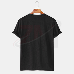 Camisetas de Hombre de Color Negro, 100% Algodón, Cuello Redondo, Ropa Casual de Marca, Calidad Premium, con Logotipo Personalizado, Gran Venta - Product Image 2