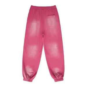 Pantalon cargo ample et respirant en molleton 100 % coton enduit PU pour femme, taille mi-haute, effet vieilli, collection Hiver 2026 - Product Image 3